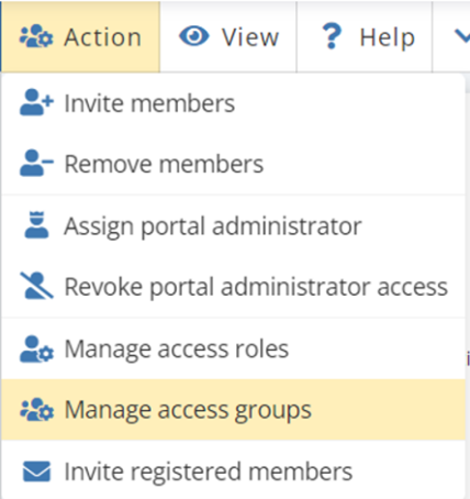 Manage access groups